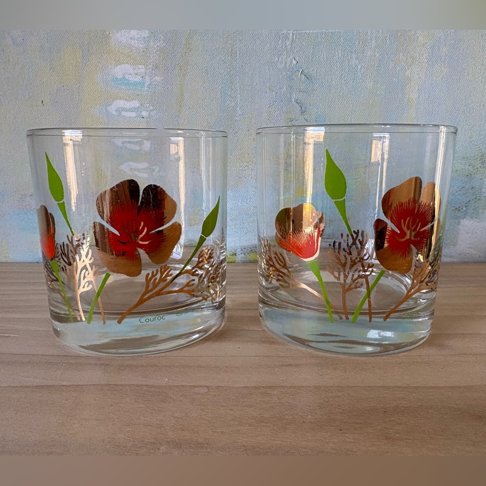 Courc Poppy Glass Tumblers - Set of 2